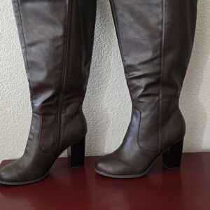 Style & Co. Dark Brown Heeled Boots